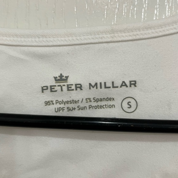 Peter Millar Womens poly Short Sleeve Shirt  Logo small white - Picture 2 of 4